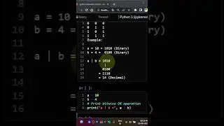 bitwise operator OR python tamil #python #shorts