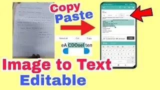 How to Convert Image to Editable Text From Mobile -Photo to Text Converter |Extract Text Any Photo