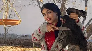 Chicken Slaughter by a Brave Girl | A Woman's Skill in Slaughtering Chickens the Islamic Way