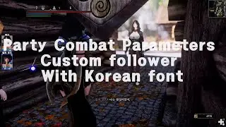 SKYRIM SE I Party Combat Parameters Custom follower Interface With Korean font