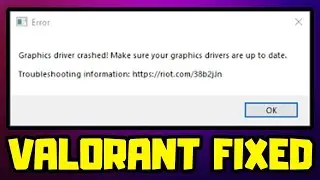 FIX Valorant Graphics Driver Crashed! Make sure your graphics drivers are up to date error.