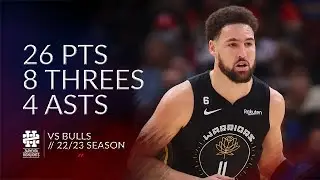 Klay Thompson 26 pts 8 threes 4 asts vs Bulls 22/23 season