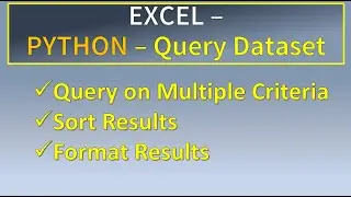 Excel Python Query Dataset