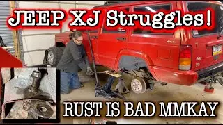 DIY: Jeep Cherokee Leaf Spring and Rust Hole FIX #jeepxj