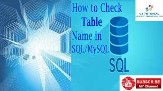 SQL-How to check table names in SQL|How to check table names in MySQL|Database|PHPMyADMIN|Netezza