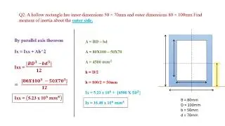 Parallel Axis Theorem | Moment Inertia numerical | Civil series