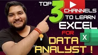 Top 3 you tube channels to learn excel for beginners data analyst