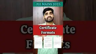 Latest Update 🤯 JEE Main 2025 Official✅ Certificates Format ✍️ ⚠️  | JEE mains form filling 2025