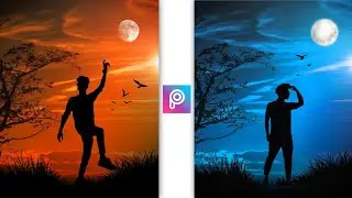 PicsArt Night Effect Photo Editing | Picsart Photo Editing ideas - Xyaa Edits 🔥