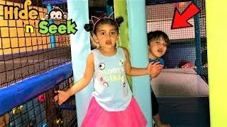 kids pretend play hide and seek at indoor playground family fun vlog