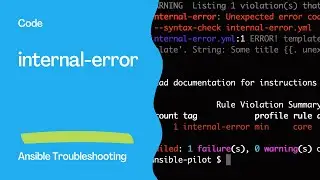 Ansible troubleshooting - Error internal-error