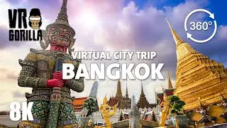 Bangkok, Thailand Guided Tour in 360 VR - Virtual City Trip - 8K 360 Video (short)