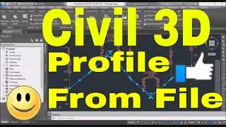 AutoCAD Civil 3D Tutorial Road Profile Creation From File in AutoCAD Civil 3D, ACAD, AutoDesk C3D