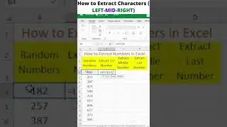 How to use the LEFT, MID and RIGHT Text Functions in Excel.