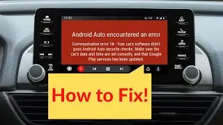 How to Fix Android Auto Encountered An Error Communication Error 18 | Android Data Recovery