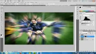 Photoshop CS5 Zoom burst blur effect tutorial