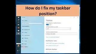 How to change taskbar settings in Windows 10 and 11 in Bangla. How do I fix my taskbar position?