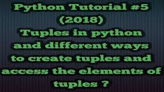 Tuples In Python Code With Easy Explanation