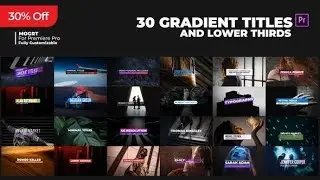 Premiere Pro Template: 30 Gradient Titles