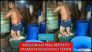 MENJIJIKAN! PRIA BERTATO MANDI DI RENDAMAN TEMPE