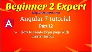 Angular Login Page part-1 : How to create a login page with the master layout in angular 6/7/8