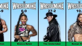 Famous WWE Wrestlers WrestleMania Win Loss Record Comparison