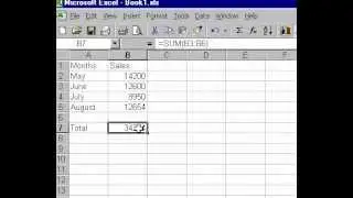 Microsoft Office Excel 2000 Formulas between worksheets