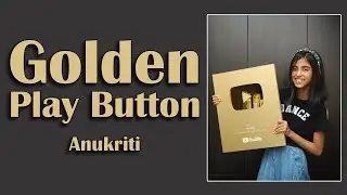 Golden Play Button | Anukriti @anukriti #childsinger  #youtube #creatorsaward #goldenplaybutton