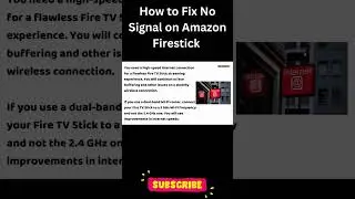 How to Fix No Signal on Amazon Firestick #shorts #shortvideo #amazonfiretvstick #amazonfiretv
