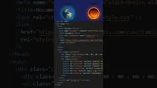 Create a animation video moving earth and mars 360 degree #trending #coding #html #htmlcss #reels