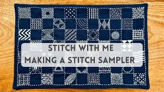 Stitch with me - I stitched 39 designs to make a stitch sampler!