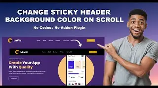 Create a Transparent STICKY HEADER That Changes Background Color on SCROLL with NO CODES