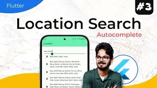 #3 Flutter -  Google Map  | Location Search Autocomplete places & Display in Hindi