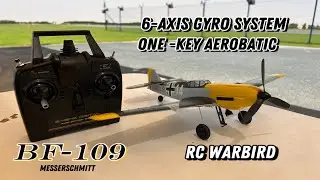 Rc Messerschmitt BF-109 : 6 Axis Gyro Smart warbird | Learn how to Fly Rc Airplane