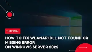 How to fix Wlanapi.dll not found or missing error on Windows Server 2022 | VPS Tutorial