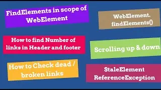 How to Check no. of Links in Header/Footer | How to check broken/dead links| WebElement.findElements