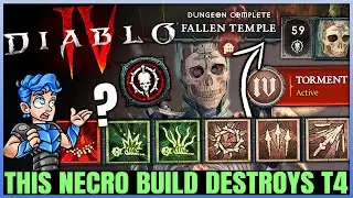 Diablo 4 - New INSANE Damage Necro Build Update - Torment At Lvl 55 - Skills, Paragon & Gear Guide!