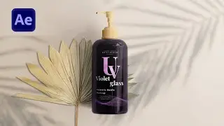 after effects tutorial  3d product promo glass pump bottle  
