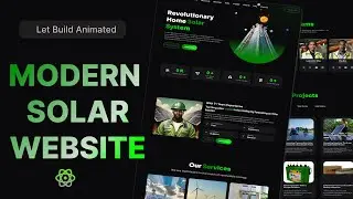 Build the best solar energy company animated website on Youtube Using React Js + GSAP - Modern UI