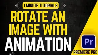How To Rotate An Image With Animation In Premiere Pro2024 | Adobe Tutorials