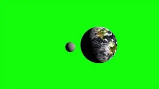 Space green screen video effect