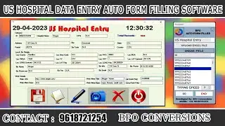 Medical US Hospital Entry Form Filling Auto Typing Software