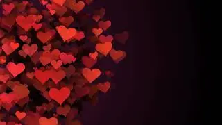 Red Hearts Love Valentine Abstract Background