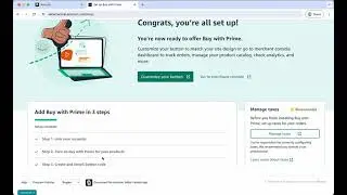 How to launch Buy with Prime from Amazon Seller Central - Widget version