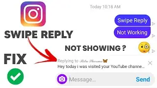 HOW TO FIX INSTAGRAM SWIPE REPLY OPTION NOT SHOWING | INSTAGRAM REPLY OPTION NOT SHOWING