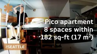 DIY-crafted Seattle micro apartment: 8 spaces stacked in 182 sq ft