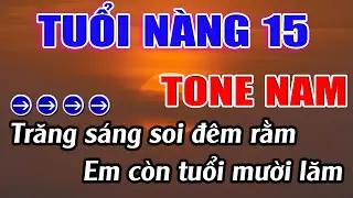 Tuổi Nàng 15 Karaoke Tone Nam ( Bm ) Karaoke Lâm Beat - Beat Mới