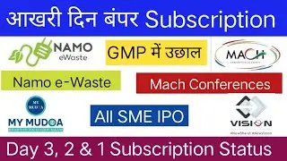 Mach Conferences And Events IPO | Namo e-Waste Management IPO | My Mudra Fincorp IPO |