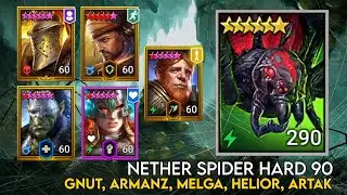 Nether Spider 90 Hard - Gnut, Armanz, Melga, Helior, Artak | Raid Shadow Legends Guide