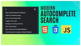 Autocomplete Search Suggestions | Auto Suggestions Search Bar | HTML CSS & JavaScript